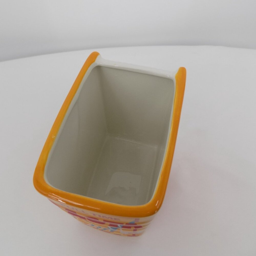 Utensil Holder Italian Kitchen Full Time Pasta Lover Ceramic Book Shaped New - Picture 5 of 6